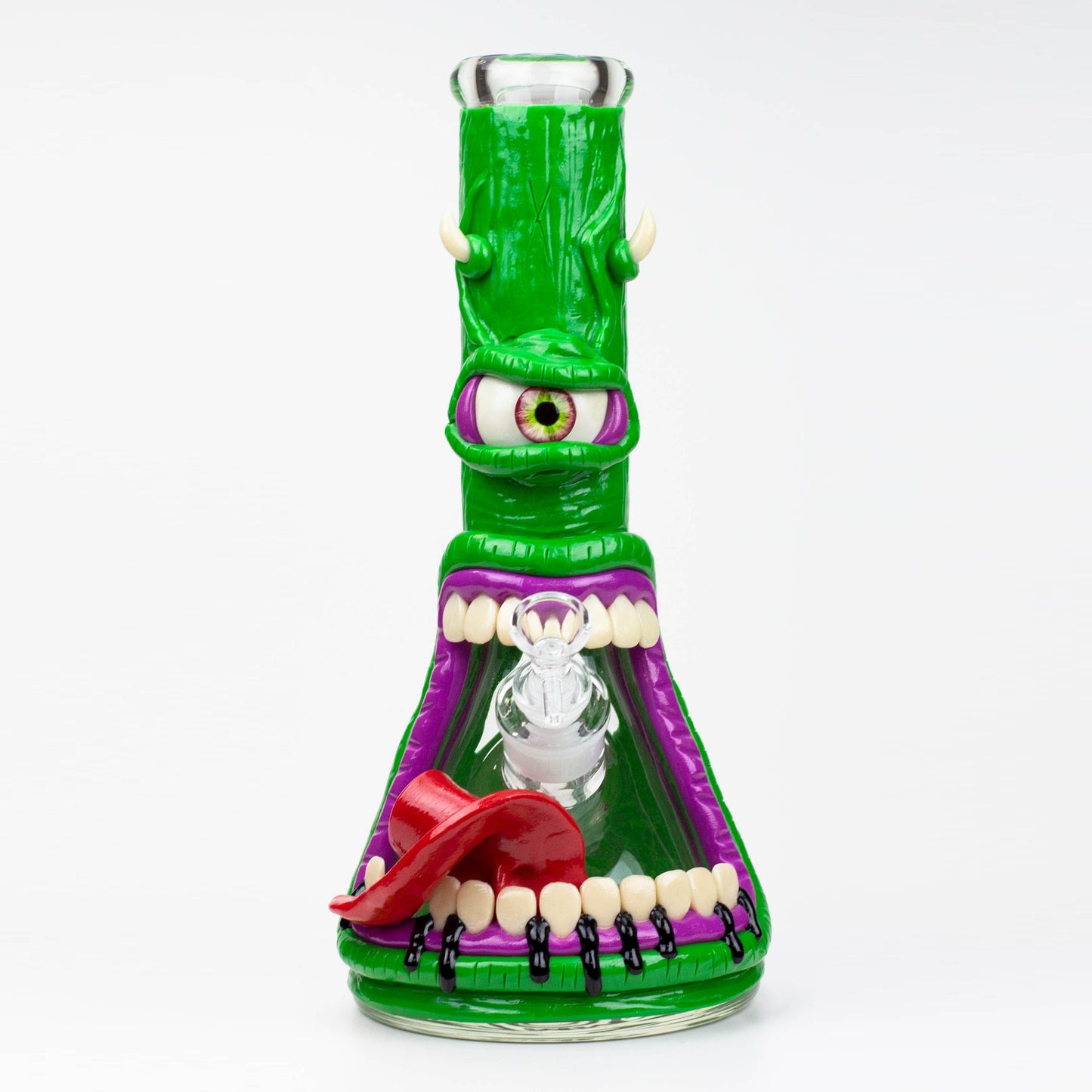 12.5"  Resin 3D artwork 7mm glass beaker water bong [TS110]_9