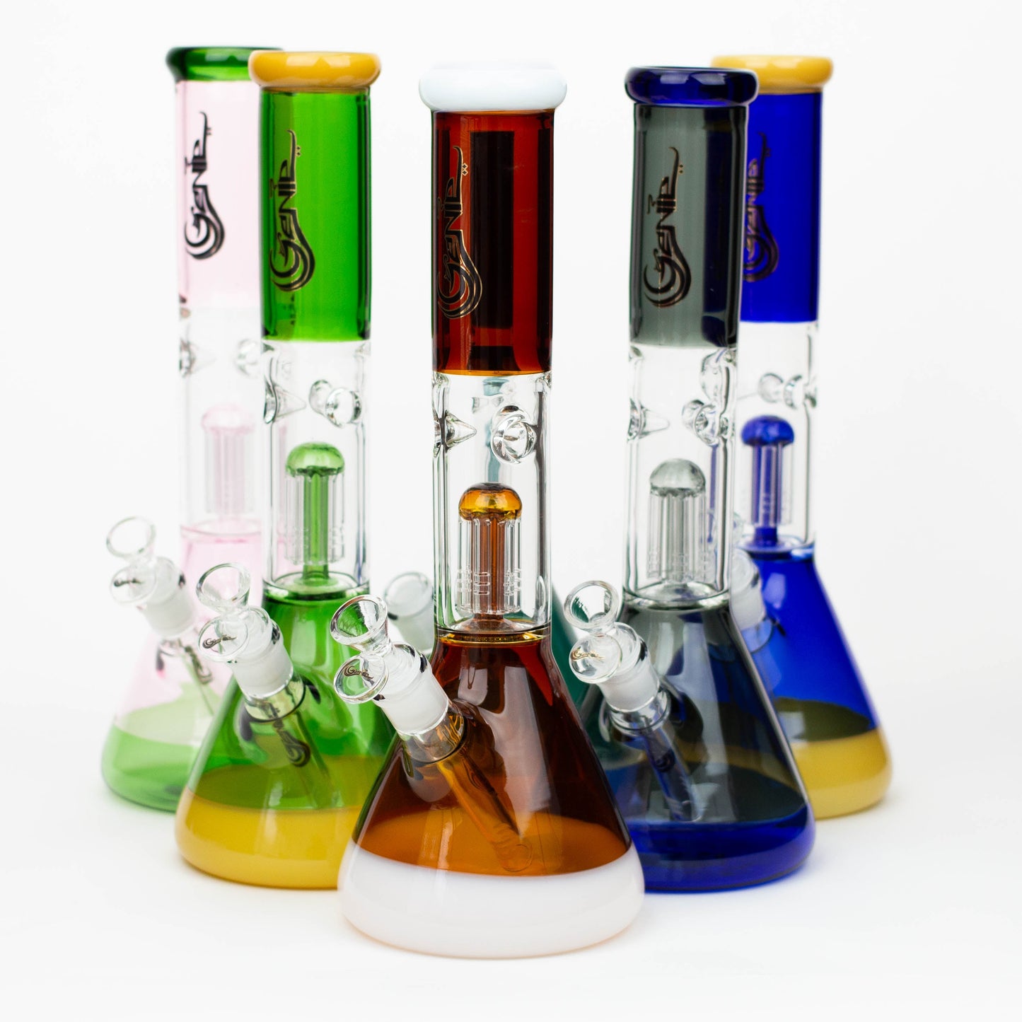 14.5" Genie-Tree arms two tone glass water bong_0
