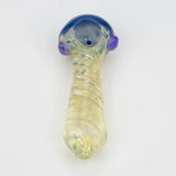 4.5" American color twisted soft glass hand pipe [AM01]_6
