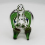 5" Standing elephant clear glass hand pipe_4