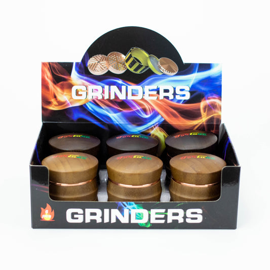 4 parts wooden cover grinder Box of 6_0