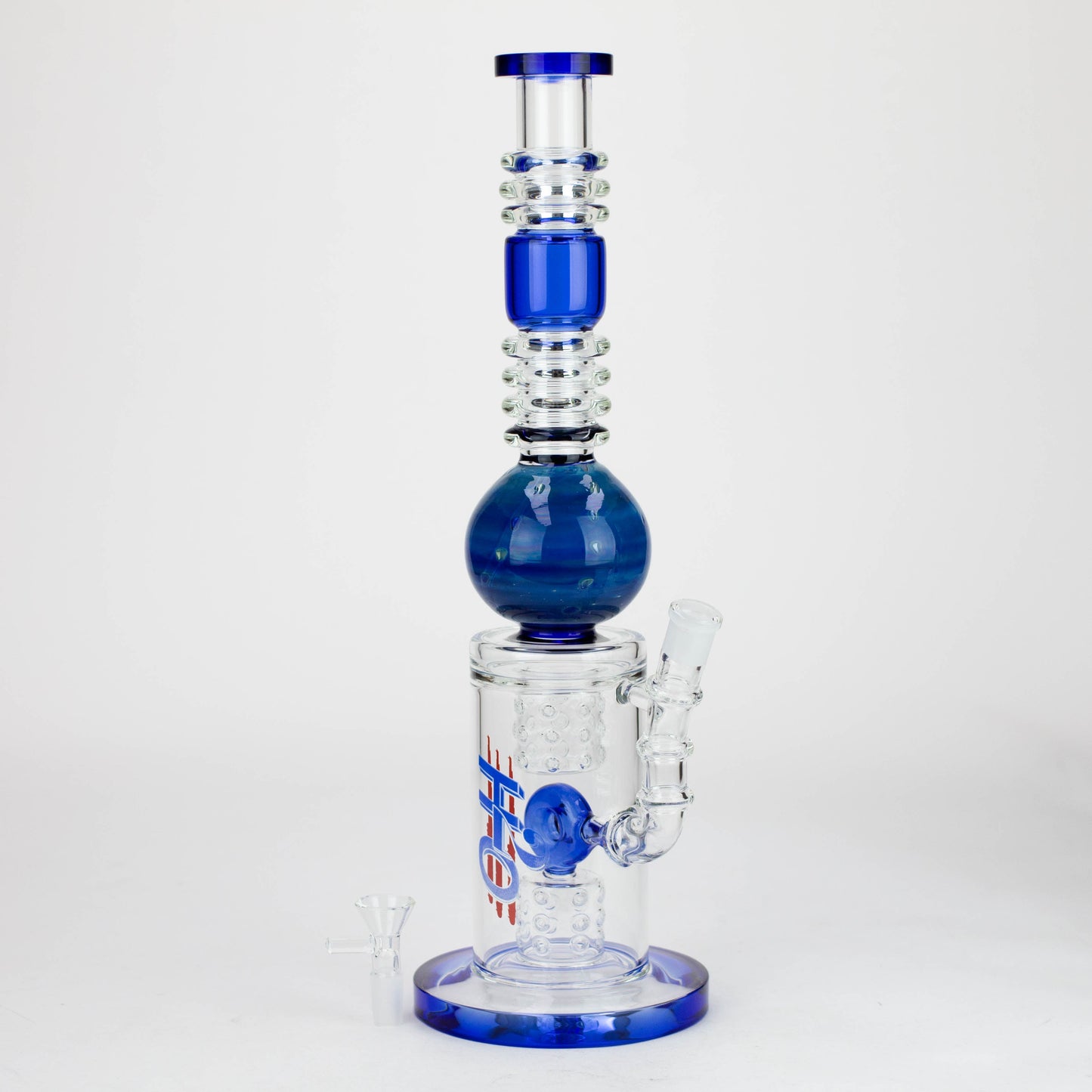 H2O | 15" Gold fumed sphere Glass water bong [H2O-5017]_3