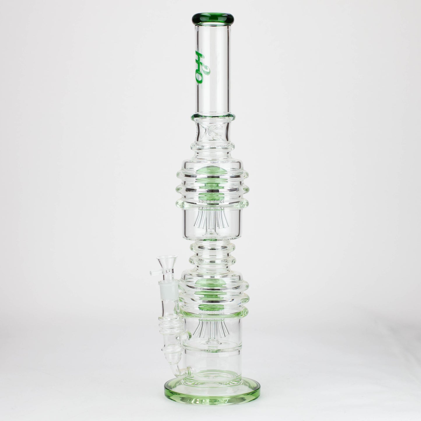 H2O | 21" Dual percolator glass water bong [H2O-5019]_3