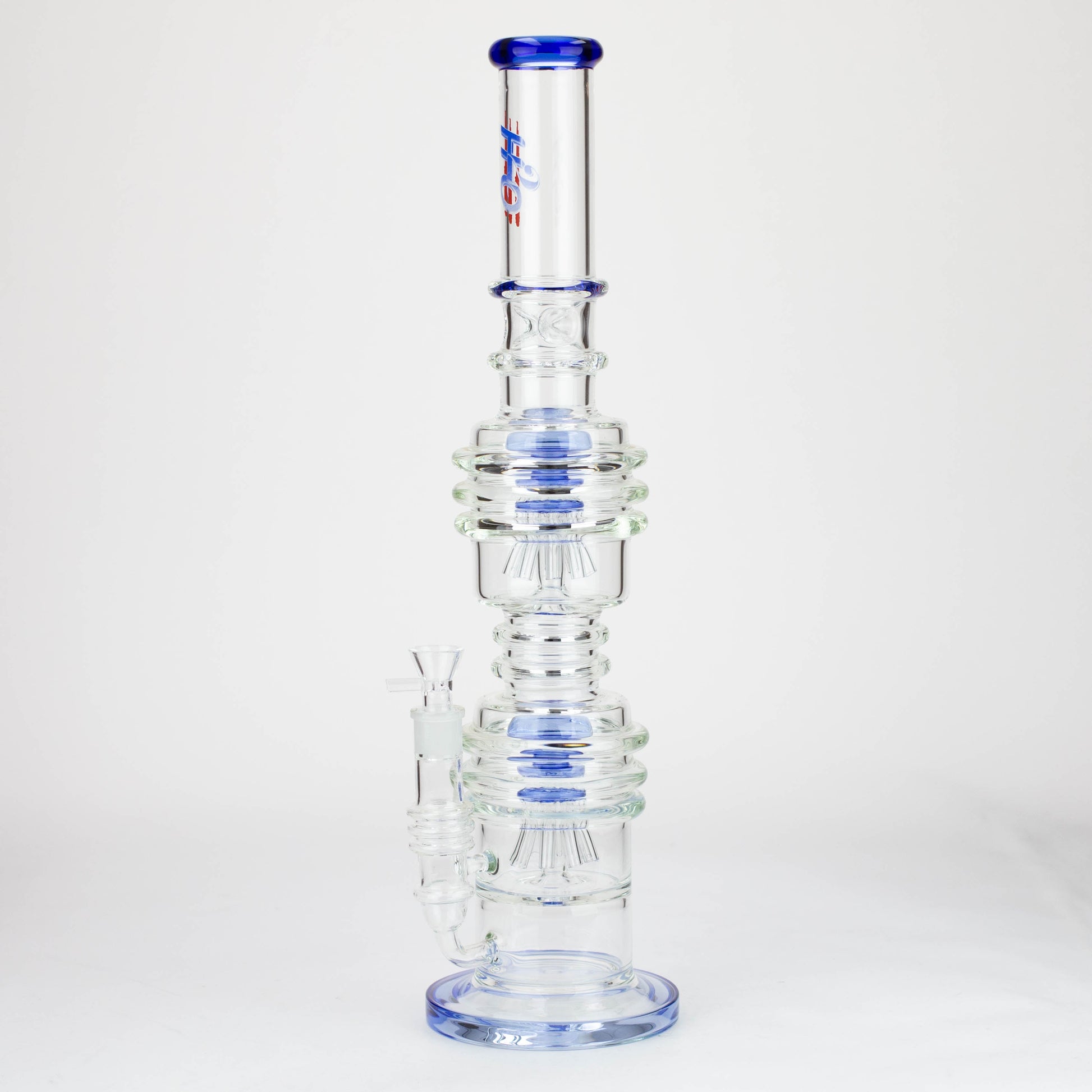 H2O | 21" Dual percolator glass water bong [H2O-5019]_2