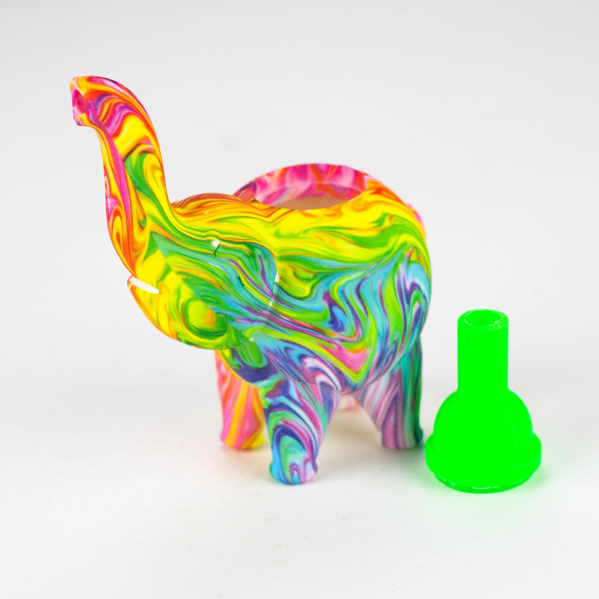 4.5" Assorted silicone elephant bubbler [QT002D]_4