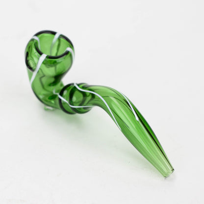 Sherlock shape color glass hand pipe pack of 2_2