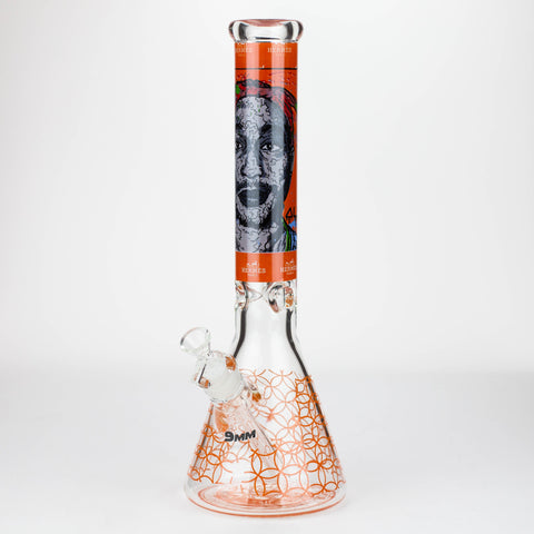 15.5"  9 mm Graphic glass water bong [GB-T-2117]_8