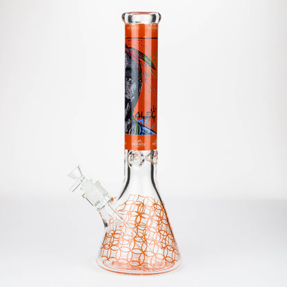 15.5"  9 mm Graphic glass water bong [GB-T-2117]_14