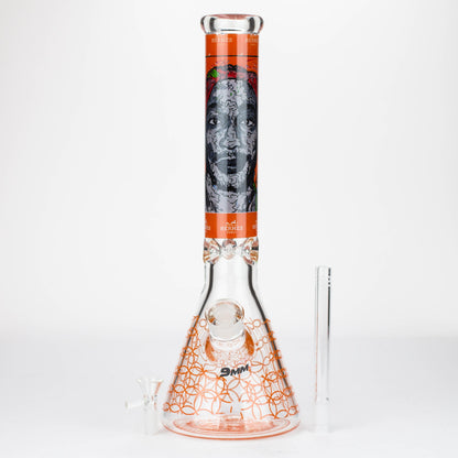 15.5"  9 mm Graphic glass water bong [GB-T-2117]_7