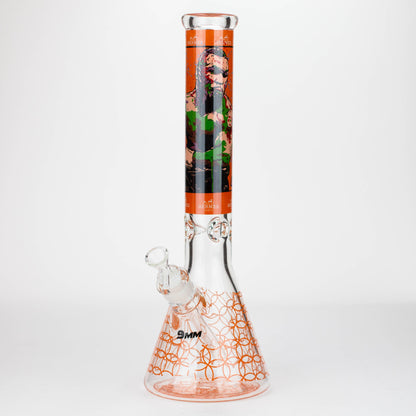 15.5"  9 mm Graphic glass water bong [GB-T-2117]_9