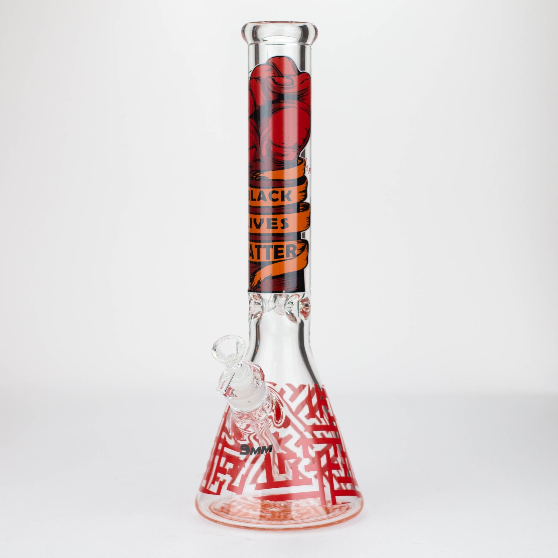 15.5"  9 mm Graphic glass water bong [GB-T-2117]_11