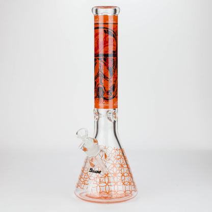 15.5"  9 mm Graphic glass water bong [GB-T-2117]_13