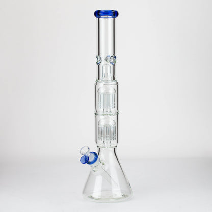 19" Dual 8 arms perc, with splash guard 7mm glass water bong [G11135]_9
