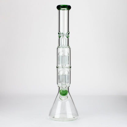 19" Dual 8 arms perc, with splash guard 7mm glass water bong [G11135]_11