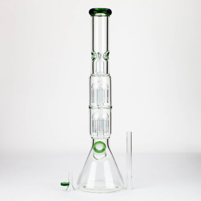 19" Dual 8 arms perc, with splash guard 7mm glass water bong [G11135]_2