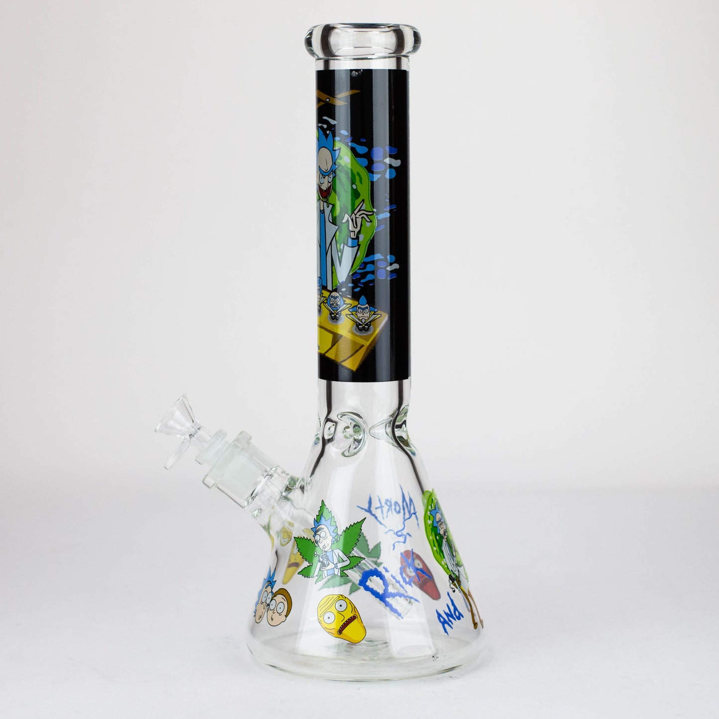 14” RM cartoon 7 mm glass beaker water bong Assorted Designs_4