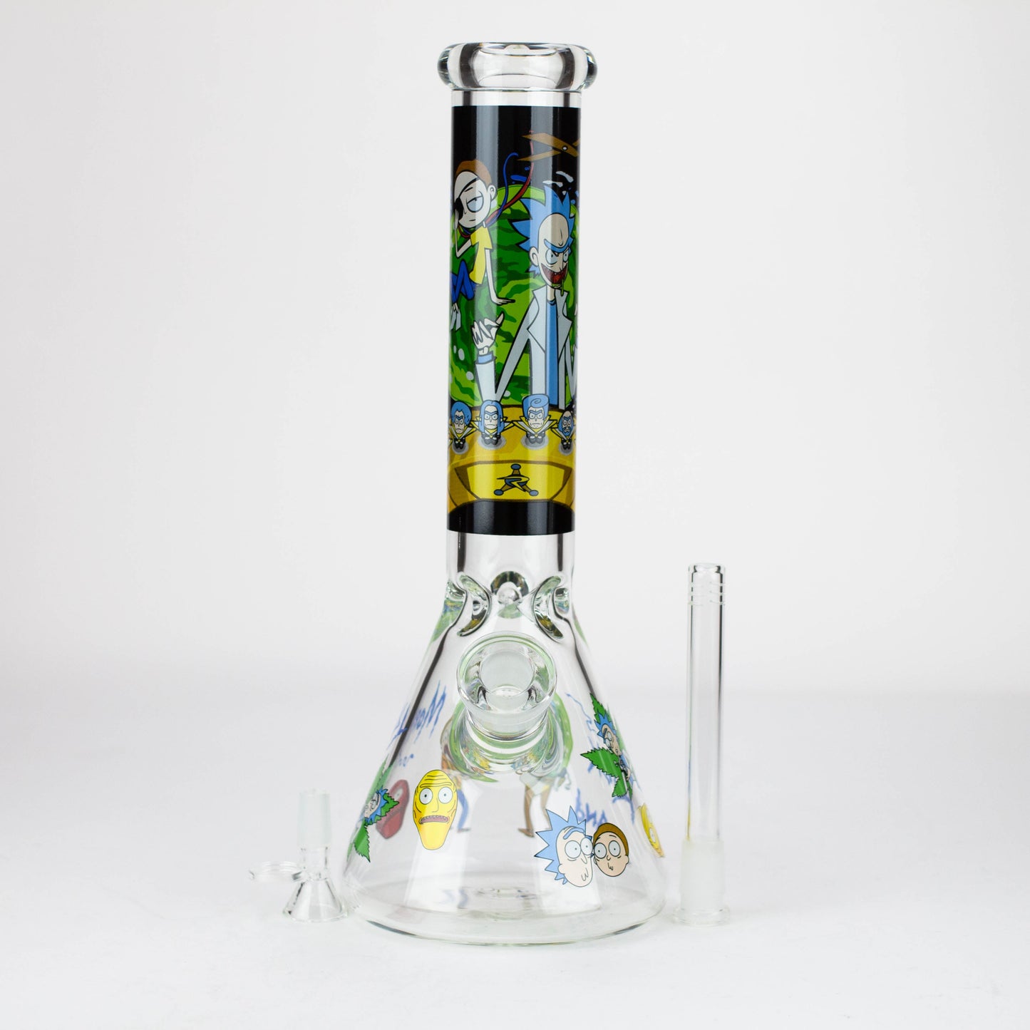 14” RM cartoon 7 mm glass beaker water bong Assorted Designs_1