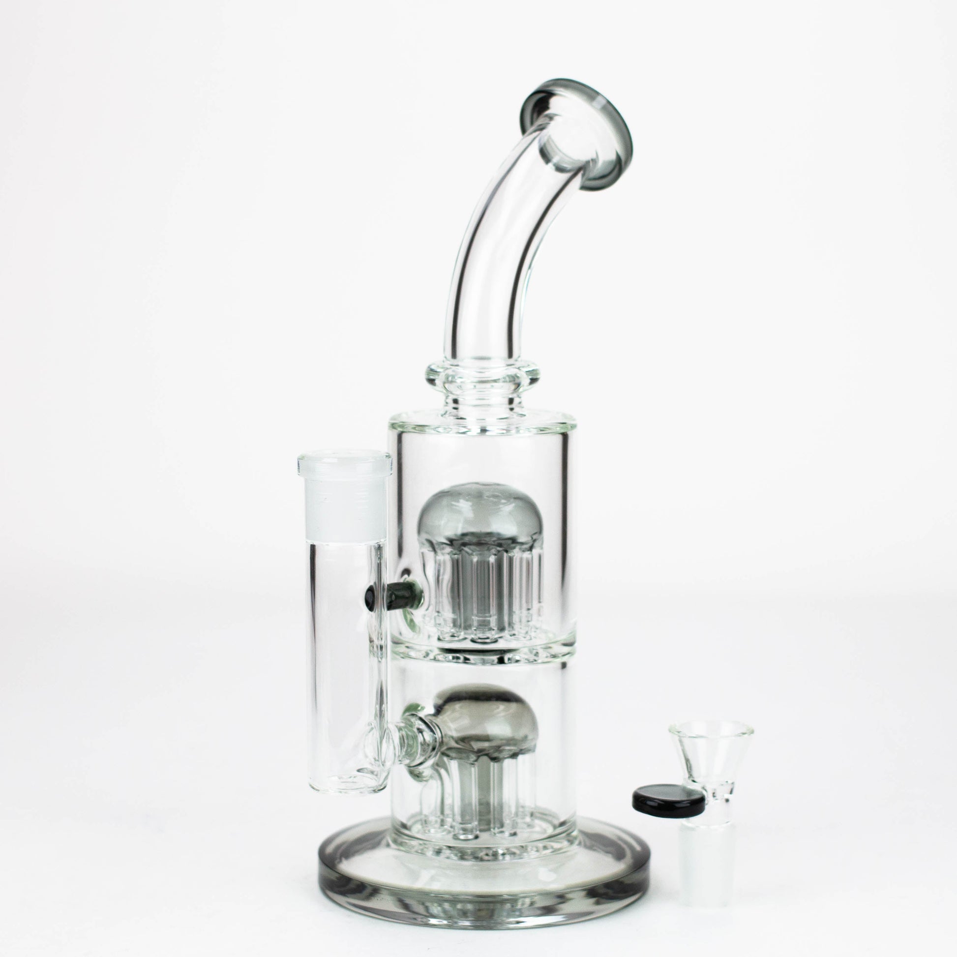 10" Glass Bubbler with dual 8 arms perc [G31014]_1
