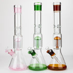 18" Single 8 arms perc, with splash guard 7mm glass water bong [G11122]_0