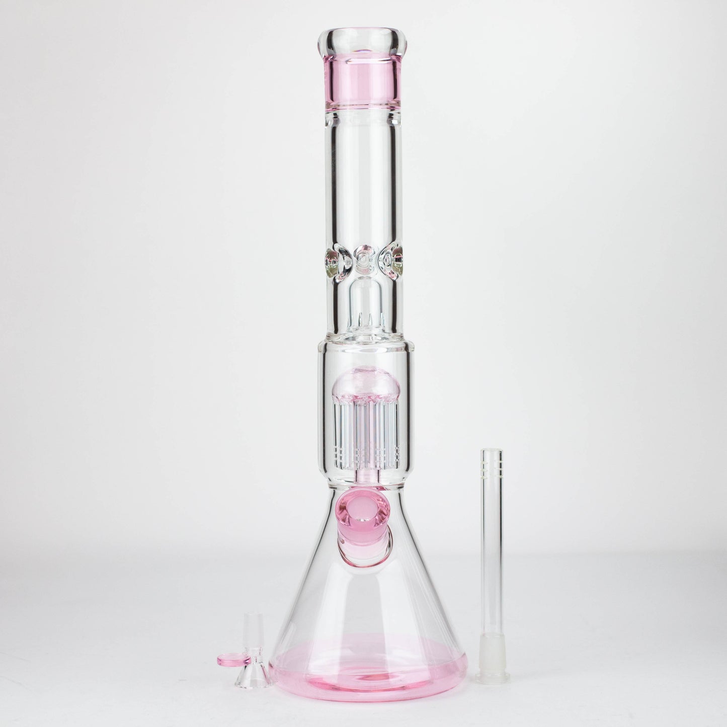18" Single 8 arms perc, with splash guard 7mm glass water bong [G11122]_4
