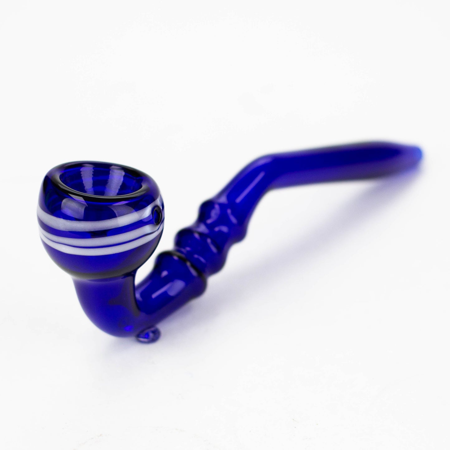 8" Gandalf blue color glass hand pipe pack of 2_3