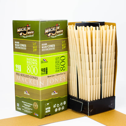 Macklin Jones - Natural Brown 98 mm Size Pre-Rolled cones Tower 800_1