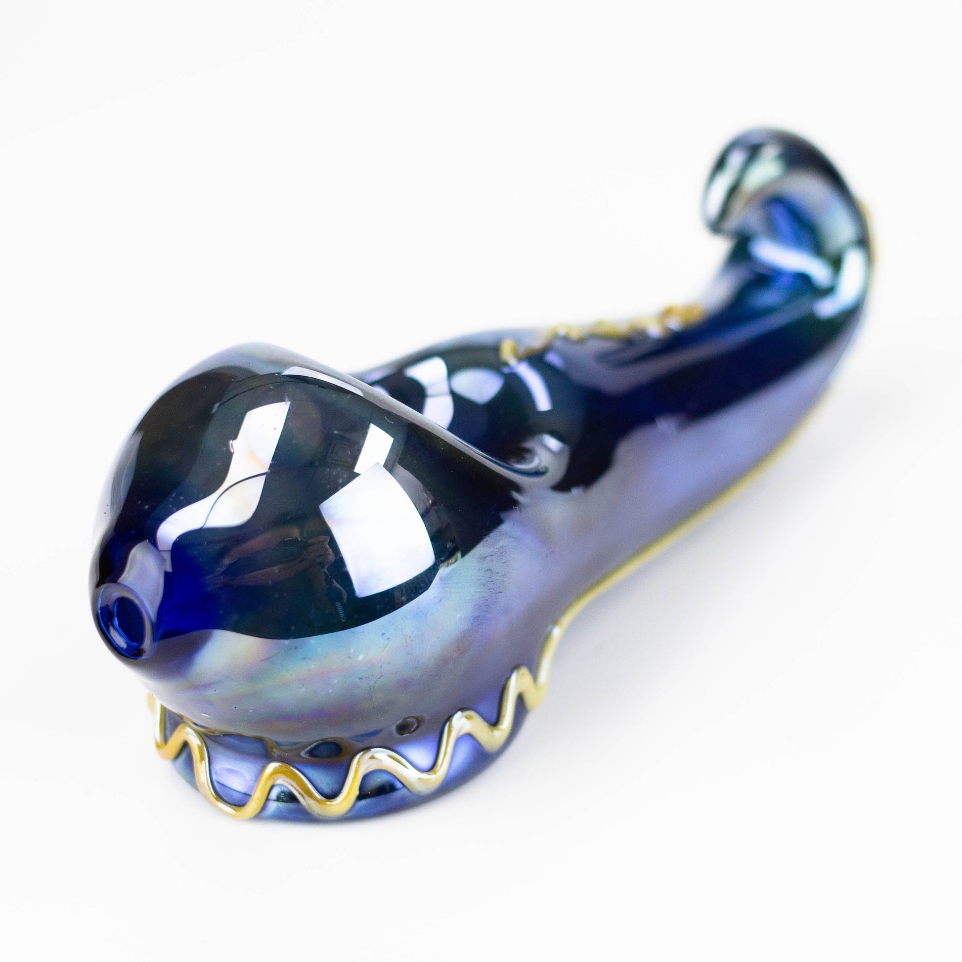 5.5" Electroplated Metallic Shoe glass pipe_2
