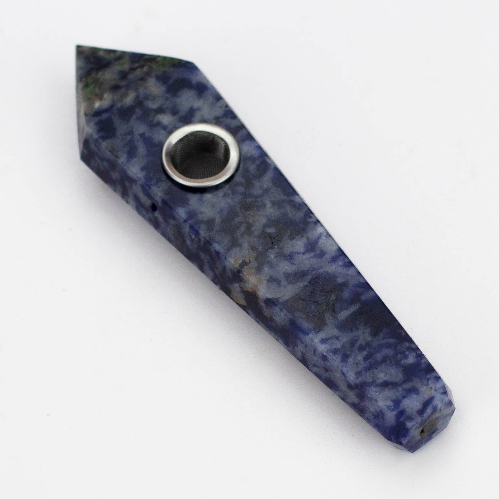 Acid Secs | Blue Dot Stone Crystal Pipe with Choke_0