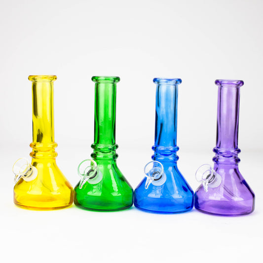 6" heavy color soft glass water bong_0
