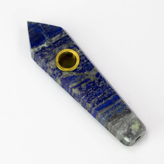 Acid Secs | Lapis Lazuli Crystal Pipe with Choke_0