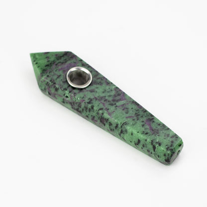 Acid Secs | Ruby Zoisite Crystal Pipe with Choke_0