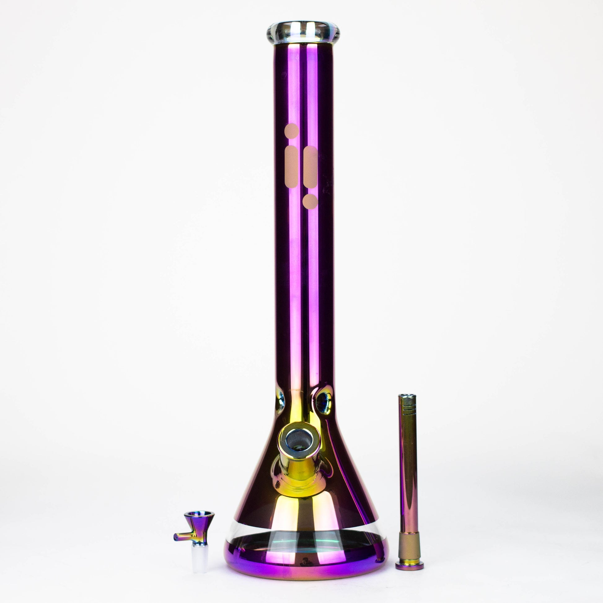 Infyniti | 18" 7 mm electroplated glass water bong [GP2004]_2