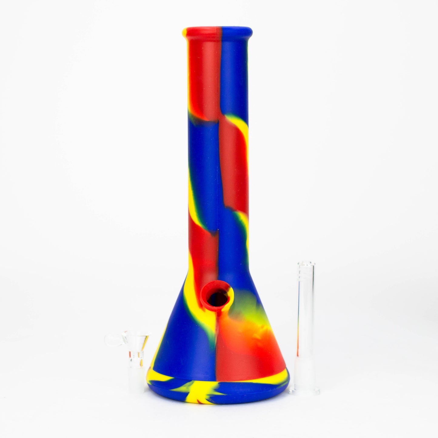 12" Assorted color Silicone detachable beaker water bong_8