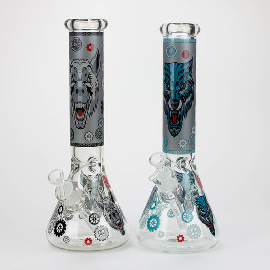 13.5 " JJ WOLF GLOW IN THE DARK BONG_0