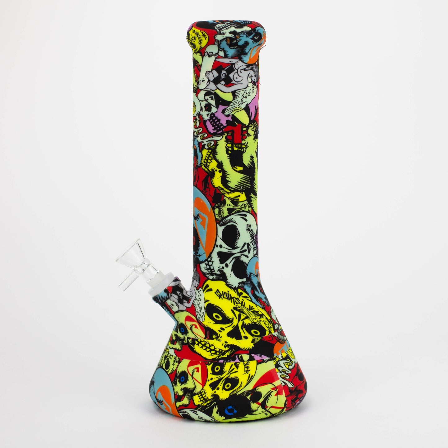 12" Silicone Bong  with Assorted Graphics [7050090B]_3