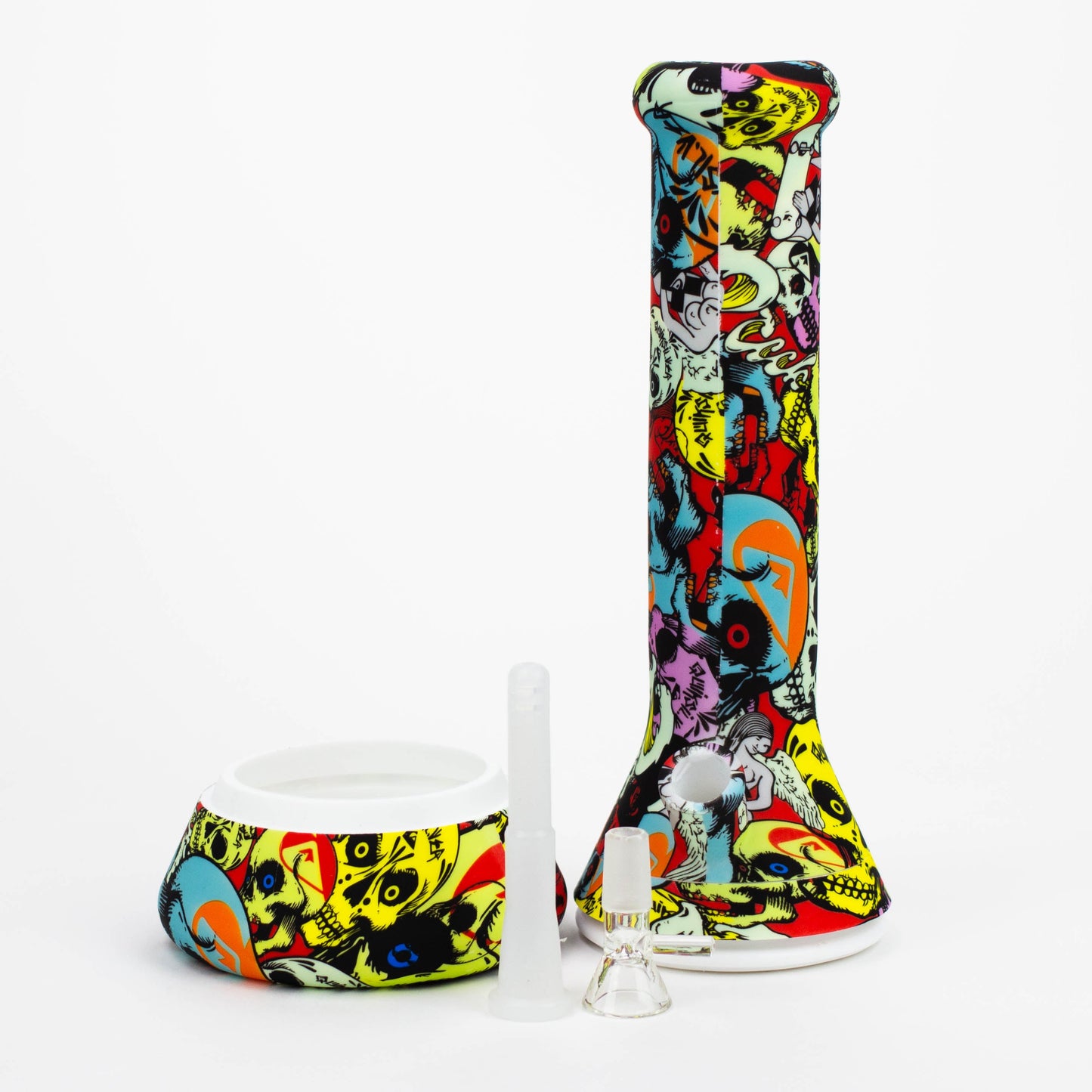 12" Silicone Bong  with Assorted Graphics [7050090B]_1