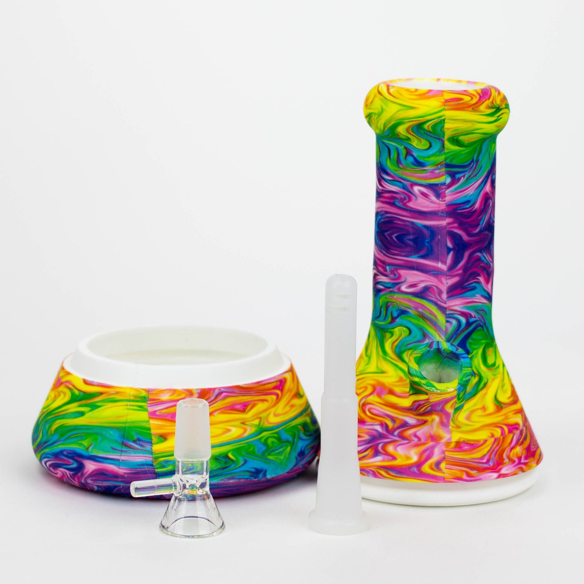 8" Silicone Bong With Assorted Graphics [7050094B]_1