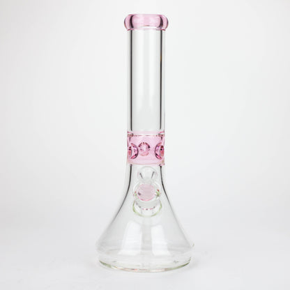 14" Color accented 7 mm glass water bong [BH92x]_6