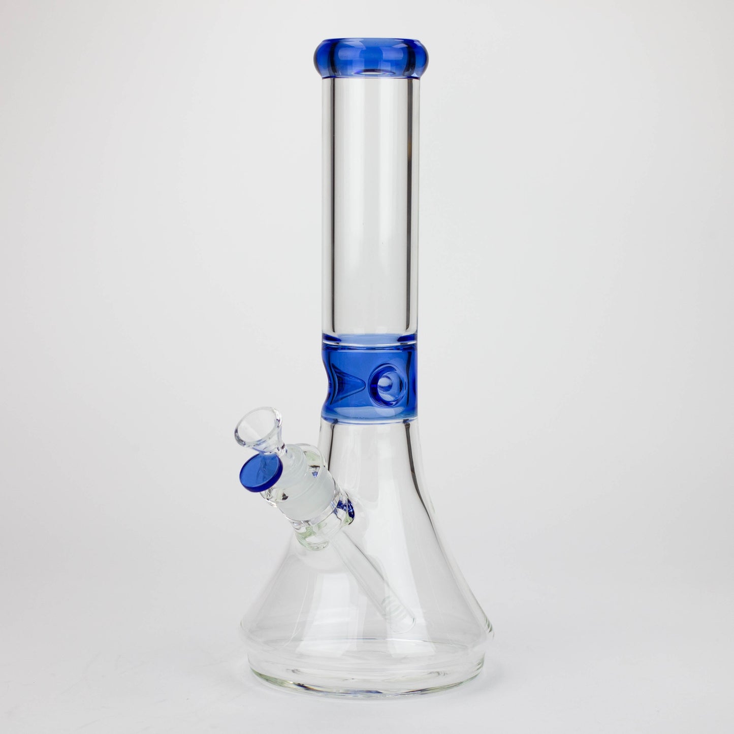 14" Color accented 7 mm glass water bong [BH92x]_4