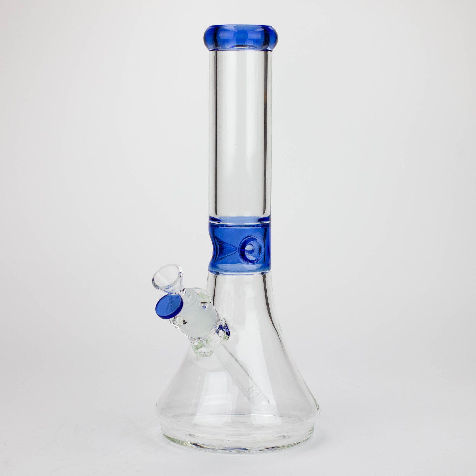14" Color accented 7 mm glass water bong [BH92x]_4