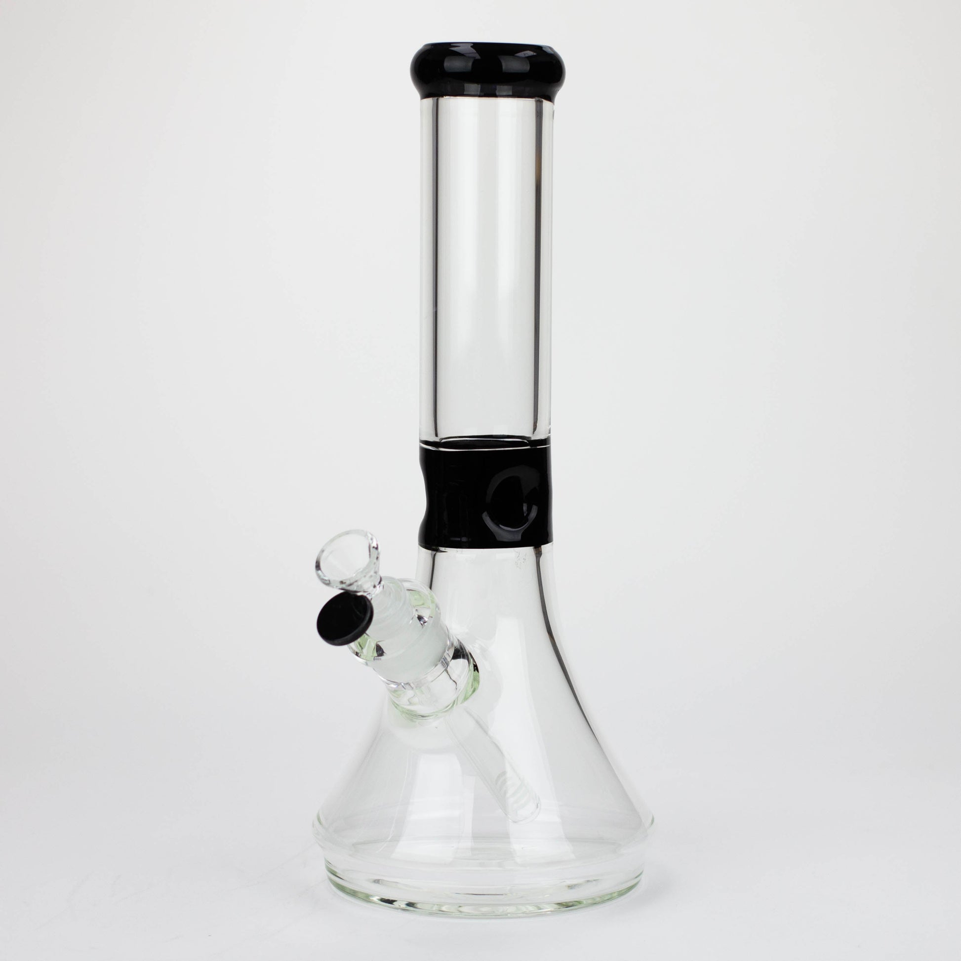14" Color accented 7 mm glass water bong [BH92x]_2