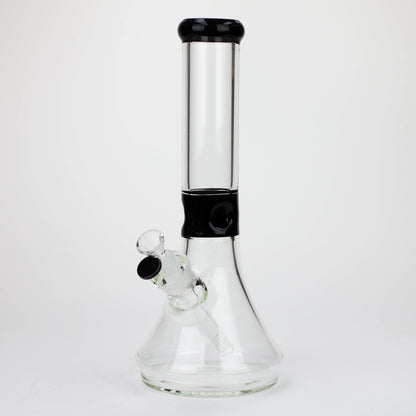 14" Color accented 7 mm glass water bong [BH92x]_2