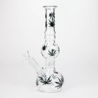 11" Glass Bong With Leaf Design [BH083]_1