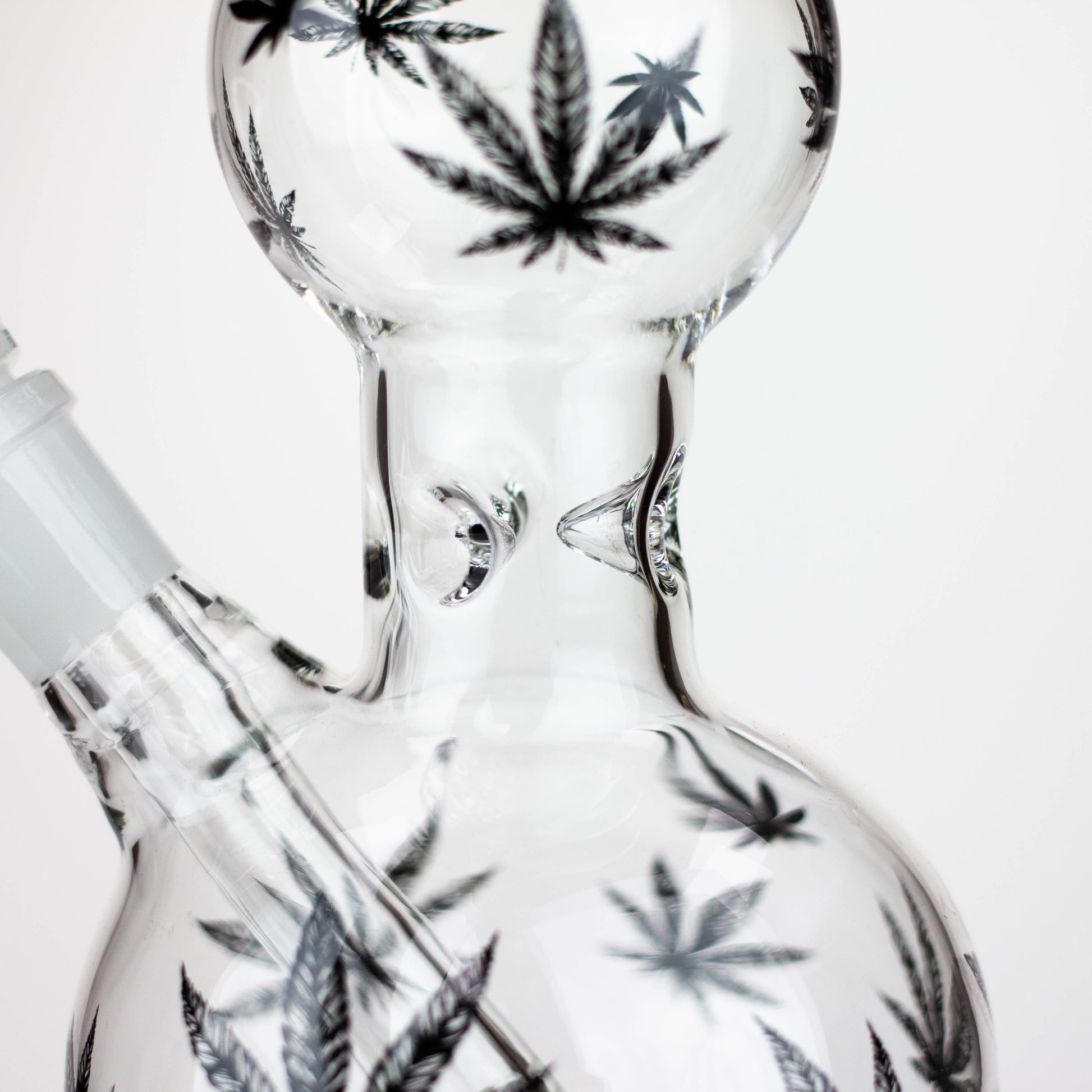 11" Glass Bong With Leaf Design [BH083]_3