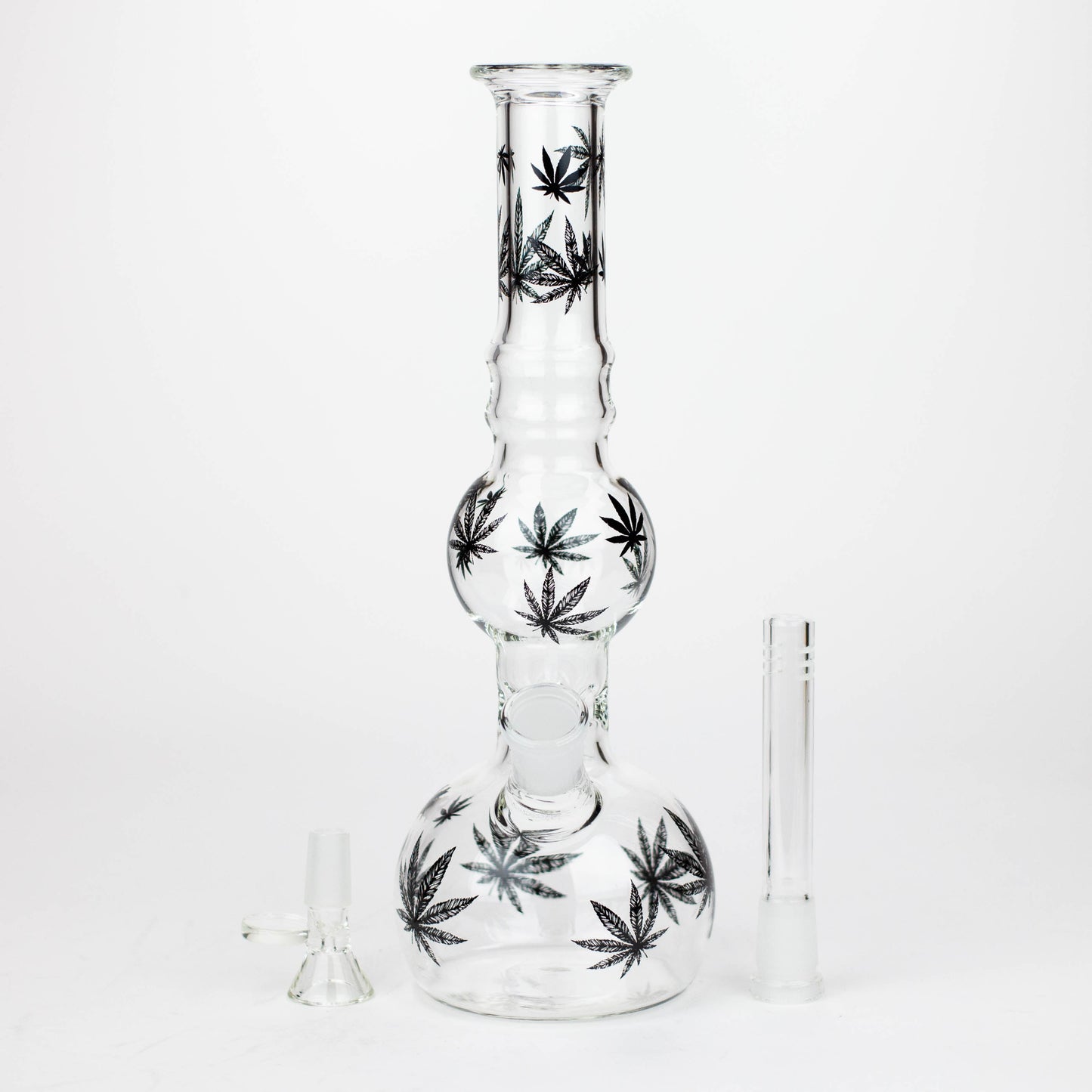 11" Glass Bong With Leaf Design [BH083]_6