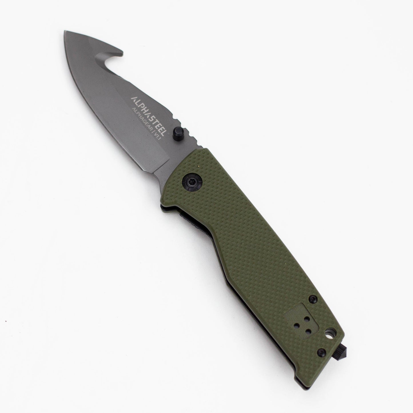 ALPHASTEEL | Hunting Knife - GREEN FOLD_0
