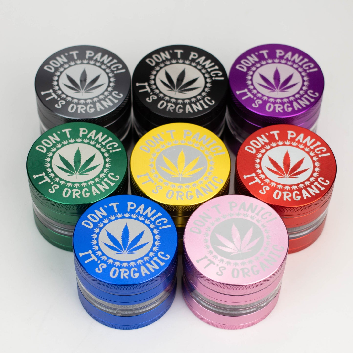 Heavy Duty Large "Don't Panic It's Organic" 4 Parts Weed Grinder Engraved in Canada_1