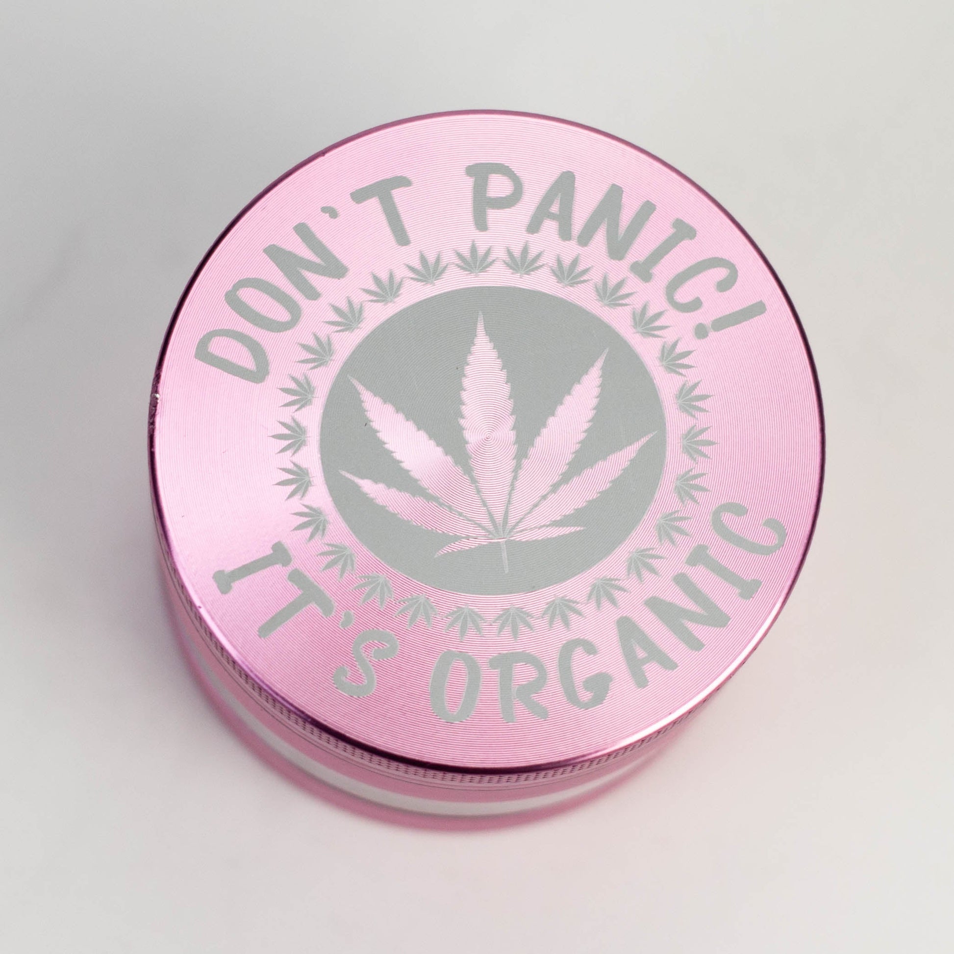 Heavy Duty Large "Don't Panic It's Organic" 4 Parts Weed Grinder Engraved in Canada_3