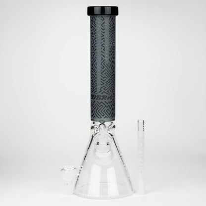 COBRA | 15" sandblasted artwork tube 7 mm glass water bong [YK04]_2