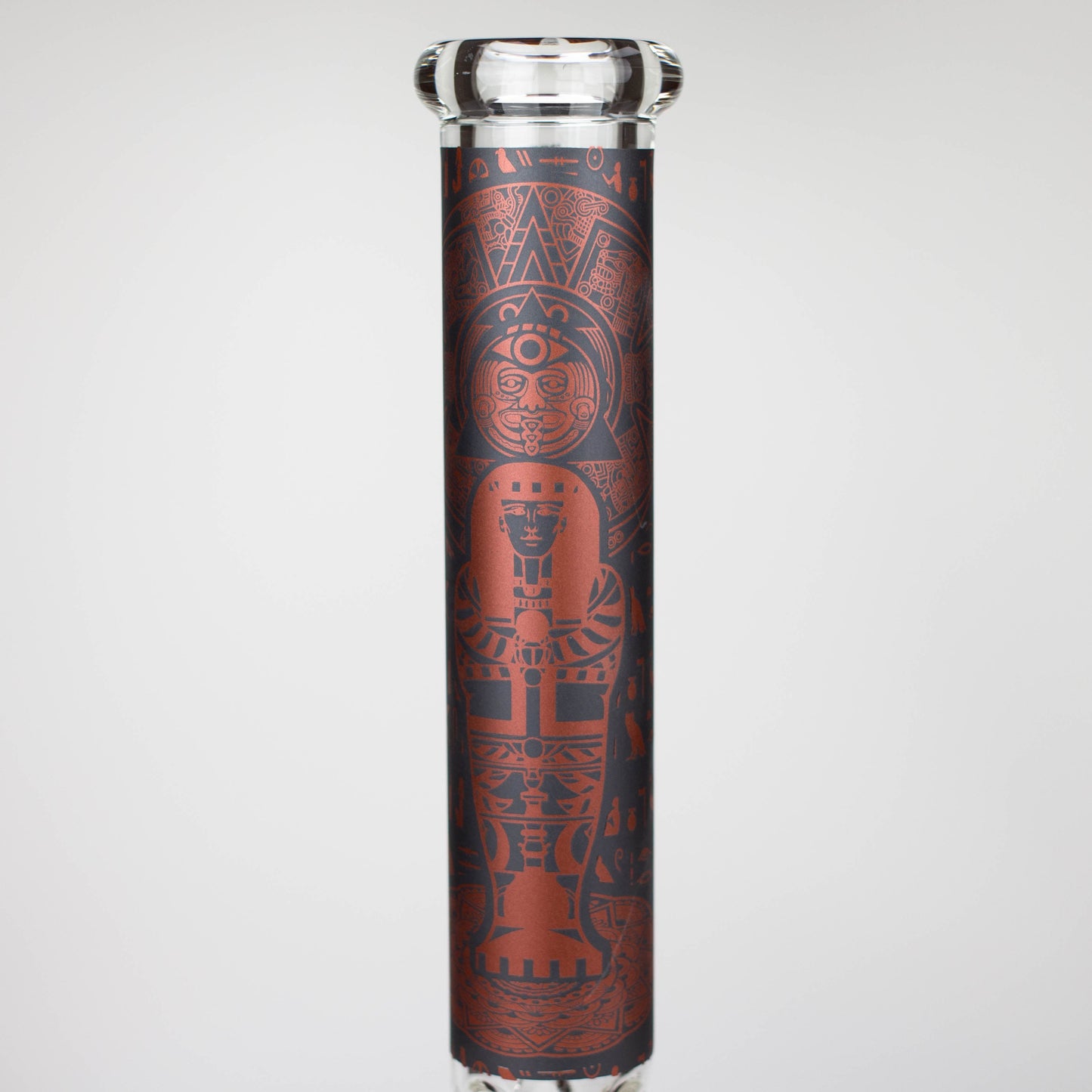 15.5" Egyptian Hieroglyph / 7 mm / Glass Bong  [LL034-RED]_1